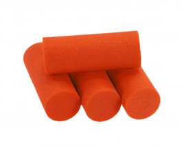 Foam Popper Cylinders, Orange, 16 mm
